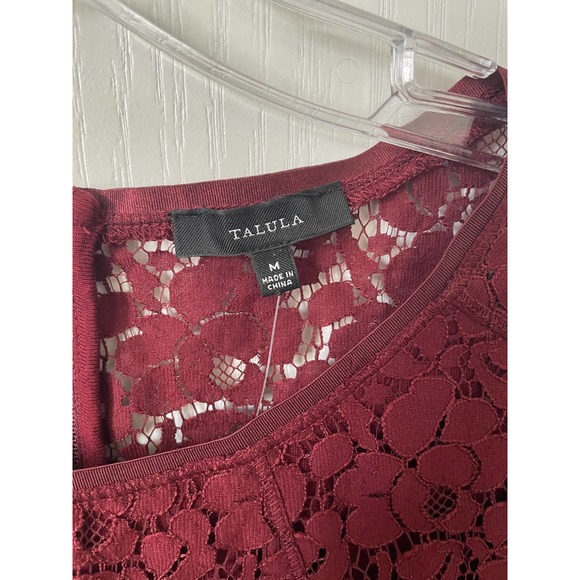 Aritzia Talula Oji Lace Dress Burgundy Medium - Picture 5 of 6